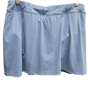 Lands' End Women's Tummy Control Swim Skirt Medium Blue Size 12